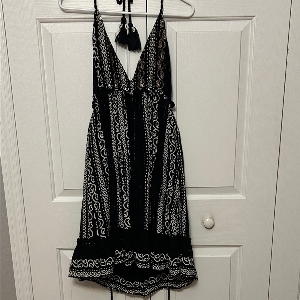 Black and White Boho Dress